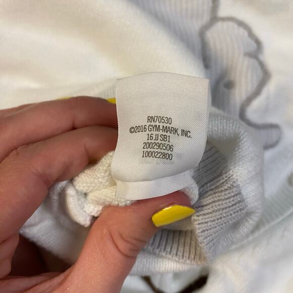 Janie and Jack Elephant Sweater‎ 1-Piece Babies Size 3-6 Months White Gray - Picture 9 of 9